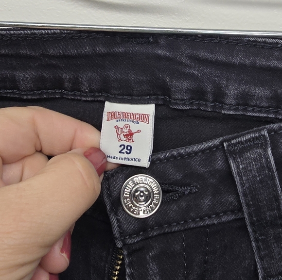 True Religion Black Skinny Jeans Women's 29 Grunge Goth - Picture 4 of 9